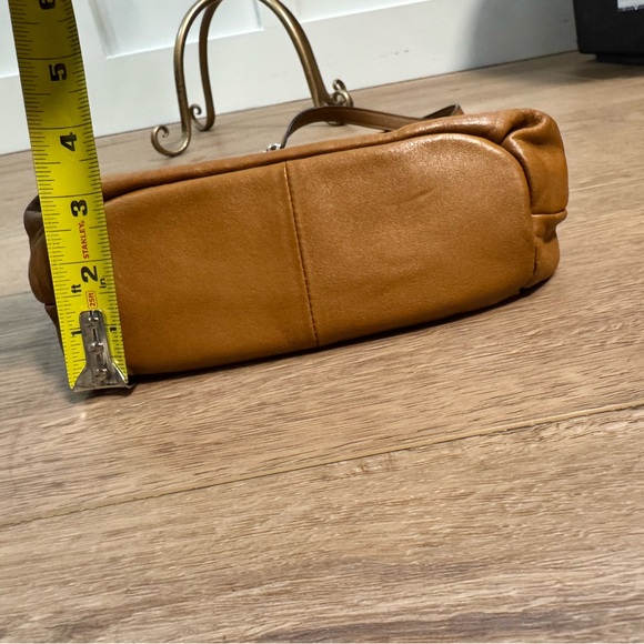 B. Makowsky Camel Brown Studded Leather Crossbody Bag, like new - Picture 13 of 13